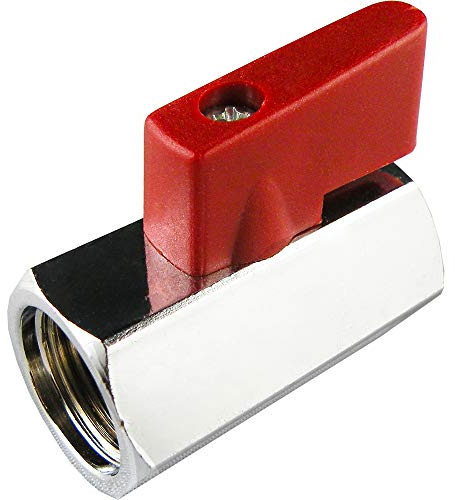 Mini-Kugelhähne mit Knebelgriff einseitig, PN 15, für Druckluft, Wasser, Vakuum, Ventil, Kugelhahn (G 1/4, Innengewinde)