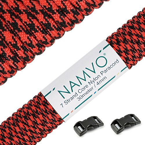 Namvo 550 Paracord Mil Spec Type III 7 Strand Parachute Cord Total Length 100ft/30 Meters Spots/Stripes/Camouflage