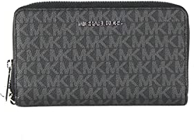 Michael Kors Damen Jet Set Multifunktionales Handy-Etui für Reisen, Schwarz (Black Pvc 2019), Einheitsgröße