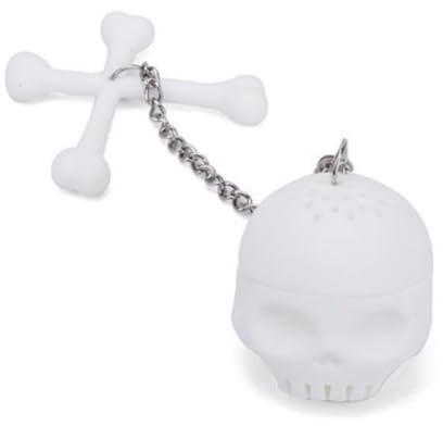 Silicone Skull Tea Infuser Safe Loose Leaf Tea Bags Strainer Filter White