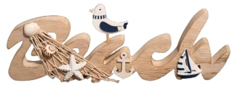 HEITMANN DECO Holzschriftzug, Strand, 30 x 2 x 11 cm