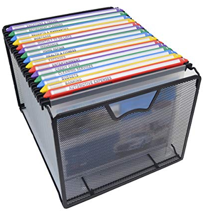 Ultimate Office Hängeregistratur-Organizer aus Netzstoff, mit 5 MagniFile-Hängemappen, Frostabheften mit farbigen Indexen