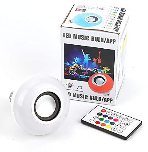 Fdit Smart Bulb Monopolys RGBW Bluetooths Music Bulb 24-Tasten-Fernbedienung USB-Karte (ohne Karte) E26 / 27 100-240 V AC