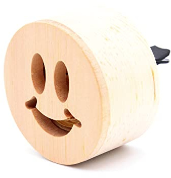 Natürlicher Autoduft, Auto Lufterfrischer Smiley Smile, Duftstecker aus ZirbenHolz