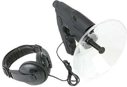 Monoculares de micrófono parabólico 8X Aves de Larga Distancia Escucha Plato de Bolsillo de micrófono direccional de Bolsillo, Impermeable y visión Nocturna Baja