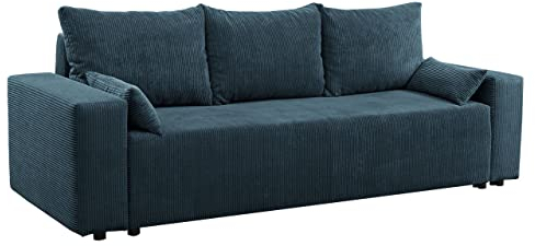 Schlafsofa Lipito mit Bettkasten und Schlaffunktion, Schlafsofa 3 sitzer mit schlaffunktion, Sofa mit Bettfunktion, Schlafcouch Bettsofa, Couch, Couchgarnitur, Farbauswahl (Poso 05)