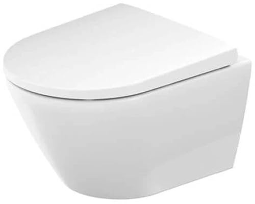 Duravit D-Neo Set pour WC suspendu, avec WC suspendu Compact, fixation cachée, siège de WC amovible inclus, 45880900A1