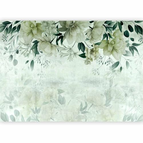 murando PREMIUM Fotomurales Flor 400x280 cm Papel pintado tejido no tejido Decoración de Pared decorativos Murales moderna de Diseno Fotográfico Hojas Naturaleza vegetal Concreto vertöne b-C-10144-a-b