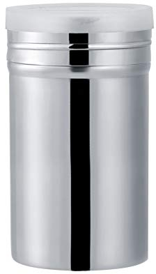 Edelstahl-Pulverstreuer, Feinmaschiger Schokoladen-Kakao-Streuer, Pulver, Mehlsieb, Dose Zum Backen in der Küche (L 13,5 x 13,5 x 14 cm / 5,31 x 5,31 x 5,51 Zoll)