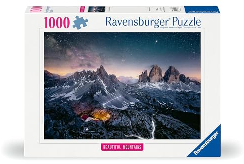 Ravensburger - Puzzle 1000 Pezzi Le Tre Cime Di Lavaredo | Puzzle 1000 Pezzi Paesaggi | Dimensione Di 70x50 Cm | Regalo Adulti | Regali Natale