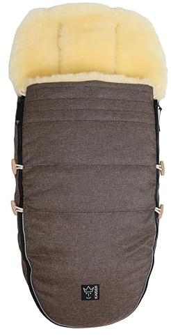 Kaiser 6544575 Lammfell Fußsack LOVE THE NATURE Farbe: brown melange