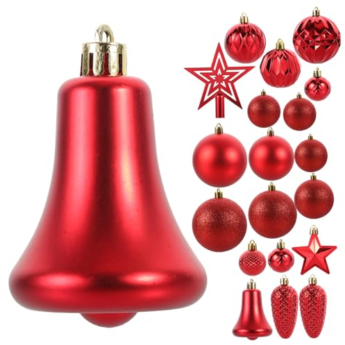 Zerodeko 45stücke Teiliges Weihnachtsdeko Sterne Christbaumkugeln Hängende Dekoration für Fenster Türen Weihnachtsbaum