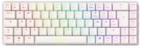 Sharkoon PureWriter W65 Weiß, RGB, 2,4 GHz-Drahtlos-Funkverbindung, Kailh Braun