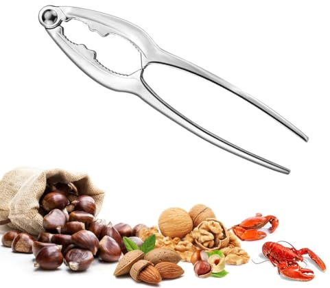 WMUVAZA Casse Noisette, Casse Noix et crustacés, Casse Noix, Casse Noix Casse-Noix en Acier Inoxydable pour Les Noix, Noisettes, amandes, Fruit de mer，ou Autres Noix