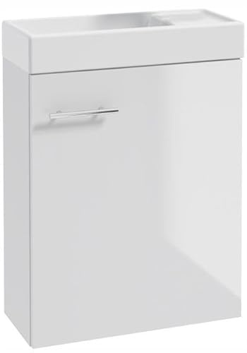 .Deftrans waschbecken gäste wc mit unterschrank 50 x 70 x 23 cm, gäste wc waschtisch, gästewaschbecken klein Set - waschbeckenunterschrank - waschtisch mit unterschrank weiß