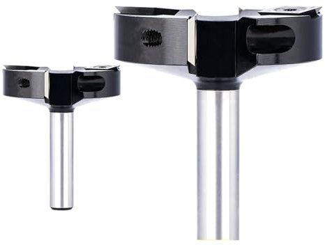 fresadora de superficie de spoilboard Broca for cepilladora de tableros de desvío, vástago de 1/2, broca for ranurar superficies de tableros de desvío, diámetro de corte de 63,5 mm, broca con inserto