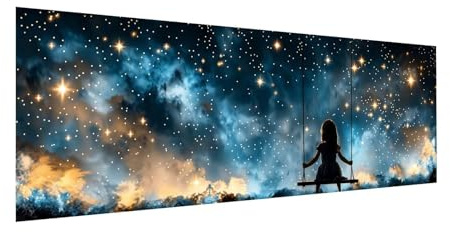 Diamond Painting XXL 150x50cm, 5D Diamond Painting Sternenhimmel, DIY Mosaikherstellung für Halloween Zimmer Deko, Geschenke YF-190