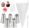 Beccucci Sac a Poche Professionali, 5 Pezzi Decorazione Torte Set,Beccucci in Acciaio Inox, Bocchette Sac a Poche, Beccuccio Sacca a Poche Grandi per Piping per Decorare Cupcakes,Torte