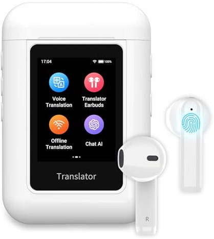 Xupurtlk A8 Sprachübersetzer Gerät mit 138 Sprachen lebenslang gratis, Übersetzer mit sprachausgabe, 2.0 Zoll Bildschirm,Unterstützt KopfhöRer/Offline/Chatgpt für Reisen, Lernen und Business