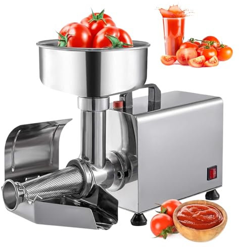 KLYDBMYT Fresadora de Tomates de Alta Resistencia de 450 W, máquina eléctrica para Preparar Salsas con colador para cocinas comerciales, exprimidor de Tomates