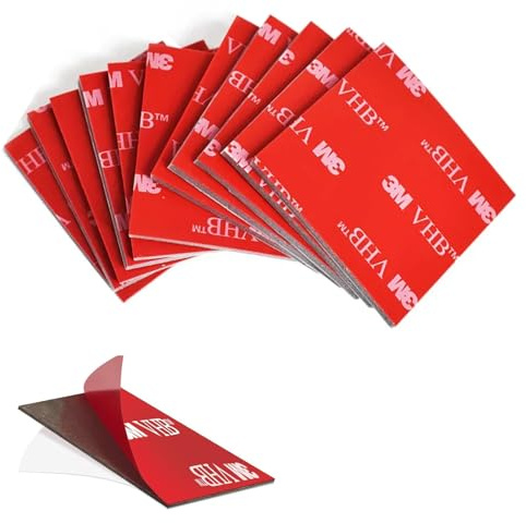 MVOLEGDE 20 Stück Extra Stark Klebepads, 30MM x 30MM Quadratisch Doppelseitiges Klebeband Hitzebeständig, Schwarz Wasserdicht Klebepads Doppelseitig, für Auto Dekor, Haus und Office Logos