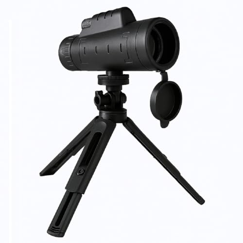 Powerful HD Monocular Earth Telescope with New Reinforced Tripod - Mobile Adapter - Smartphone Zoom Telephoto Lens - Powerful Spotting Scope for Hiking, Ornithology, Camping.
