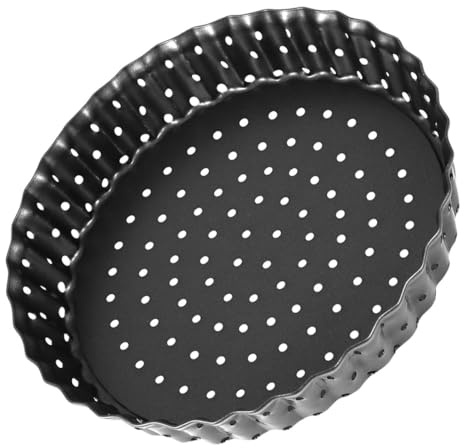 FIXOSHEE Teglia per Pizza Rivestimento Antiaderente e Fondo Rimovibile, 12,7 Cm, Utensile da Forno per Quiche e Torte Salate