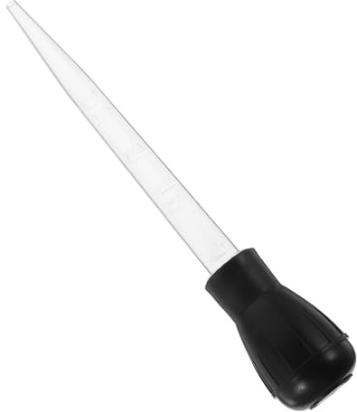 Uonlytech Injecteur Gadget Cuisine pour Viande Noir de Marinade et Polystyrène en Caoutchouc Thermoplastique Facile à Assembler pour Barbecue et Dinde