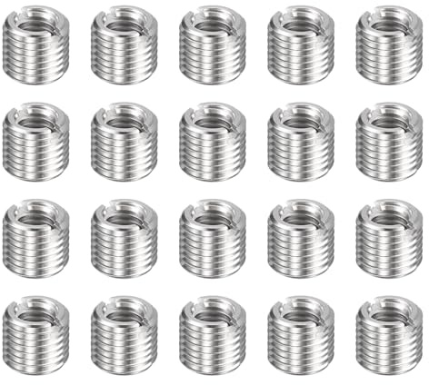 QUARKZMAN 20 Inserti Filettati Riparazione Riduttori 8mm M9x1/M6x1 | Autofilettante Boccole per Legno,Acciaio Inox，Filettatura Metrica,Elementi Di Fissaggio Industriali