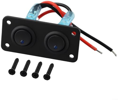 Wippschalter-Panel für Auto, Wohnmobil, LKW, 12 V, mit LED-Licht, Anti-Material
