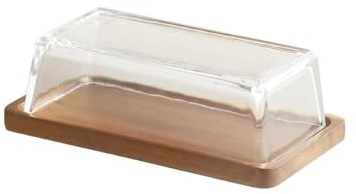 zhongqunli Burriera con coperchio, Piatto rettangolare for formaggio, burro, torta, dessert, pane, Dim Sum, con coperchio
