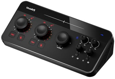 blueAVS (blueCaster TWO) USB Audio Interface – 24Bit/192kHz Studio Recording Interface, USB-C & 48V Phantom Power ASIO Driver for Guitar, Podcast, Home Studio DAW, Streaming and Podcasting