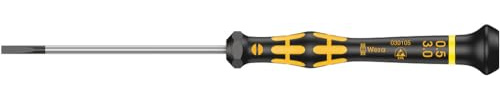 Wera 05030105001 1578 A ESD Kraftform Micro Schlitz-Schraubendreher, 0.50 x 3.0 x 80.0 mm