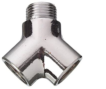 Cornat TEC386251 Gabelstück, 1 Zoll x Aussengewinde, 2 x Innengewinde, 1/2 Zoll, chrom