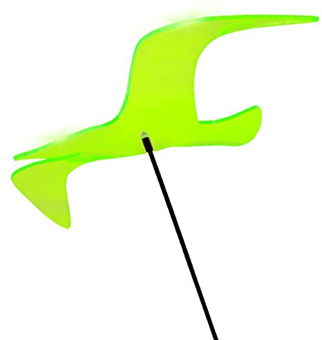 Lichtzauber Vogel Wing, 18 cm, grün, gebogen