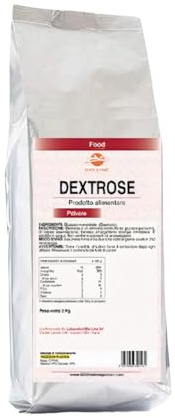 DEXTROSE - Alimento a Base di Glucosio Puro in Polvere Solubile in Acqua (Busta da 2 Kg) Fornisce Energia Immediata, Non Contiene Coloranti e Aromatizzanti