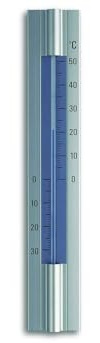 Blooming Weather 12.2045 Thermometer für Innen- und Außenbereich, Aluminium, Metall