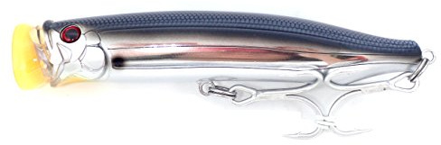 TackleHouse CFDW150 Minnow Contact Feed Diving Wobbler, 5.9 inches (150 mm), 2.0 oz (54 g), Silver Black HVC #23