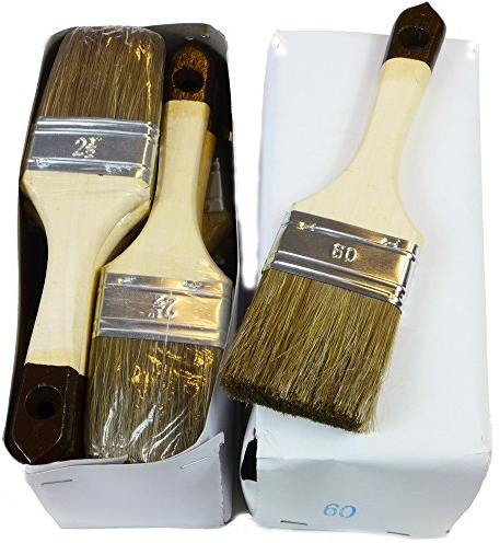ROTIX-91156 12 x Flachpinsel 60 mm Lasur-Pinsel Borsten-Mischung (60 mm)