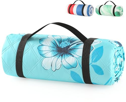 ANJ Outdoors Extra Large Waterproof Picnic Blankets | Foldable Sandproof Beach Blanket N Outdoor Blanket | 5-Layer Machine Washable Soft Picnic Mat for Camping, Grass, Park N Stadium