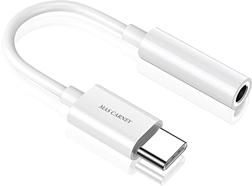 MAS CARNEY USB Type C to 3.5mm Female AUX Adapter, Audio Headphone Jack, Compatible with Samsung Huawei OPPO Vivo Google Pixel iPad Pro MacBook