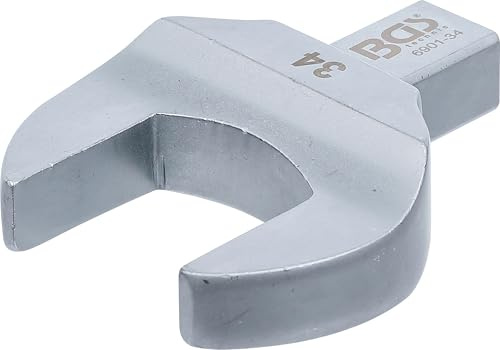 BGS 6901-34 | Einsteck-Maulschlüssel | 34 mm | Aufnahme 14 x 18 mm | Chrom-Vanadium-Stahl | verchromt, matt | Rechteckschaft | mit Stiftsicherung