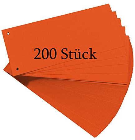 Herlitz 10843647 Trennstreifen, 100-er Packung, Orange (2er Pack)