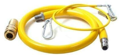 CATERQUIP Yellow Catering Gas Hose 3/4 X 1000mm With Quick Release Coupling