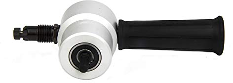 Knabber, Metall, Bohrmaschine, Nibbler, Metallschneider, Doppelkopf, 360 °, Bohrmaschine, Werkzeug mit Punze, für die Wartung von Autoreparaturen, silberfarben