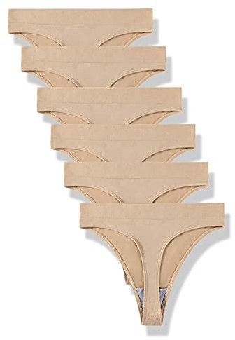 GRANKEE String Tanga Damen High Waist Bauchweg Unterwäsche Nahtlos 6er Pack