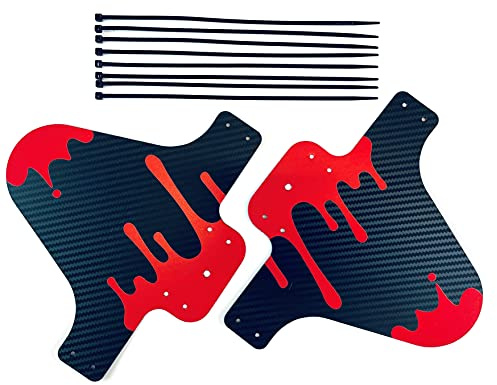 INION - Mud Guard Schutzblech Carbon Look Spritzschutz MTB Kotflügel für Vorne oder Hinten inkl. Kabelbinder -