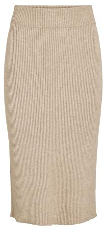 Vila Women's VIRIL Pencil HW Knit Skirt-NOOS Rock, Natural Melange, XS