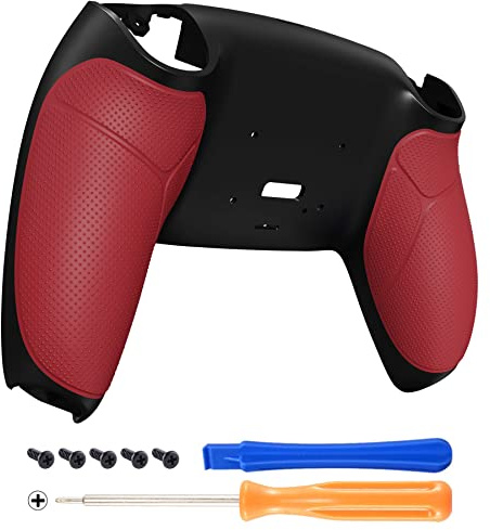 eXtremeRate Cover Posteriore Custodia Copertura Grip Gomma per Rise&RISE4 Remap Kit per ps5 Controller(Non Include Controller&Scheda di Rimappatura)-Rosso