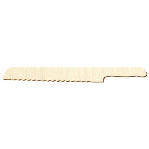 Lot de 100 couteaux à pain en bois - Largeur : 8 cm - Largeur : 8 cm